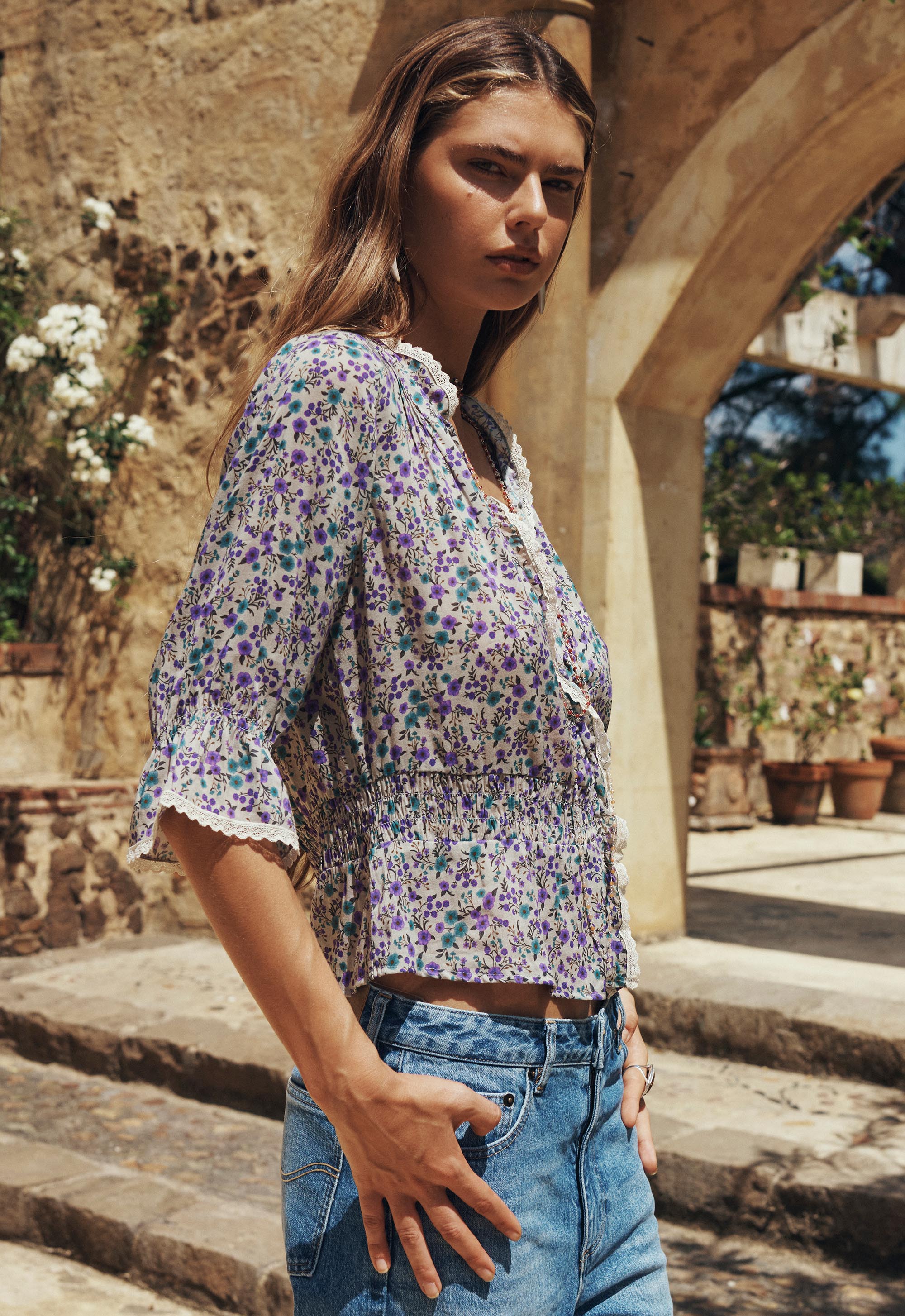 Mimi-Rose Blouse - Violet Fields