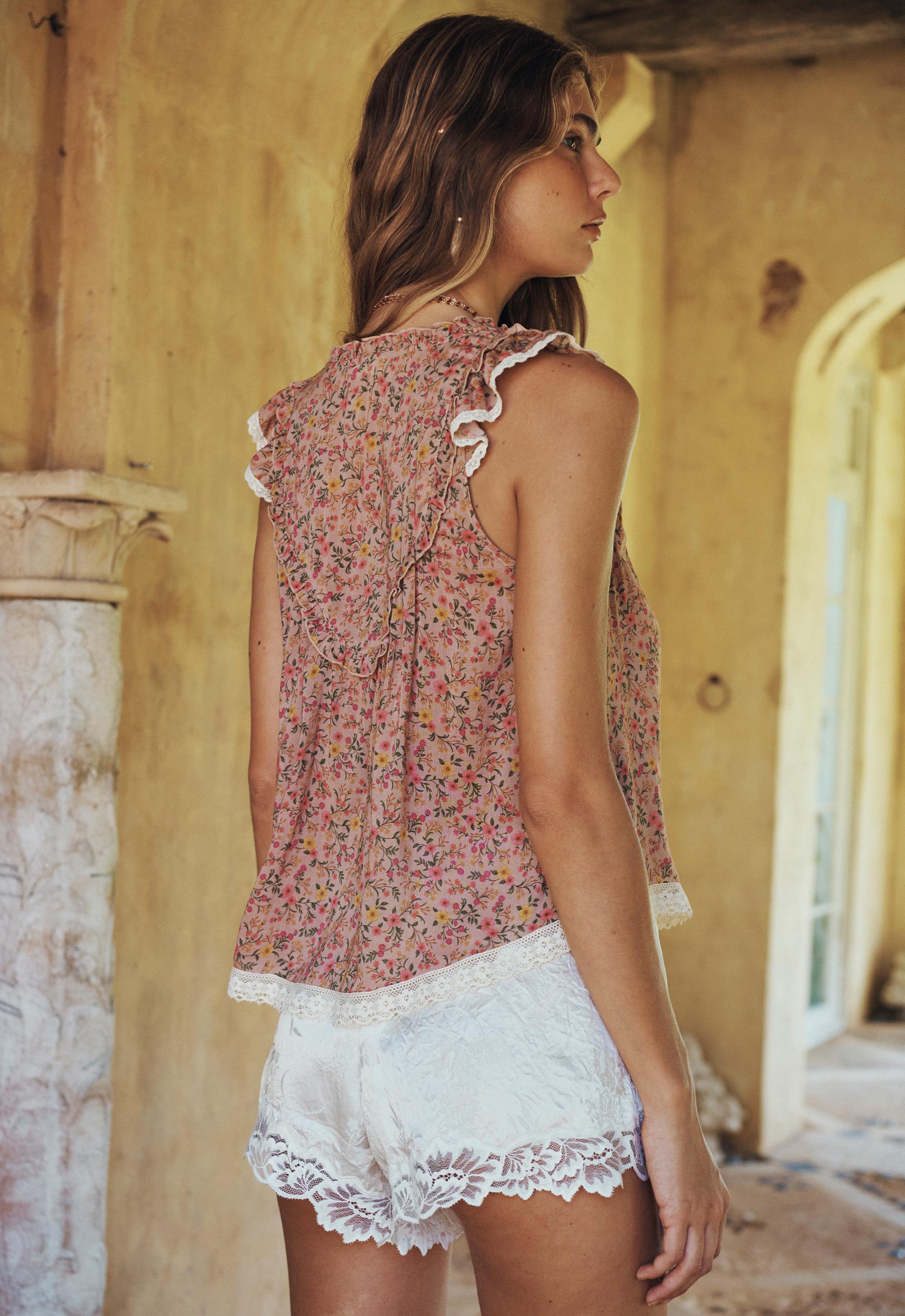 Mimi-Rose Boho Top - Pink Posey
