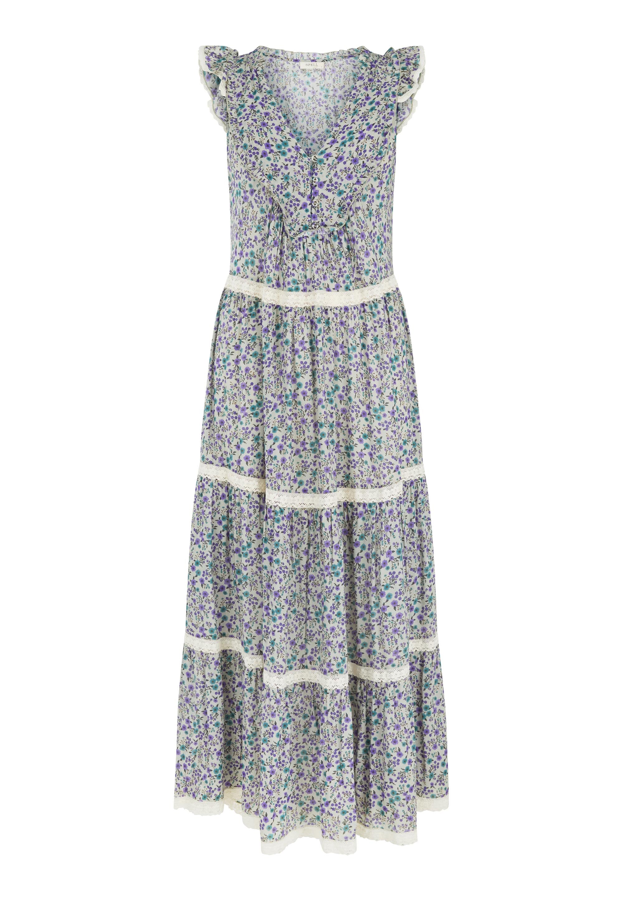 Mimi-Rose Sleeveless Boho Dress - Violet Fields