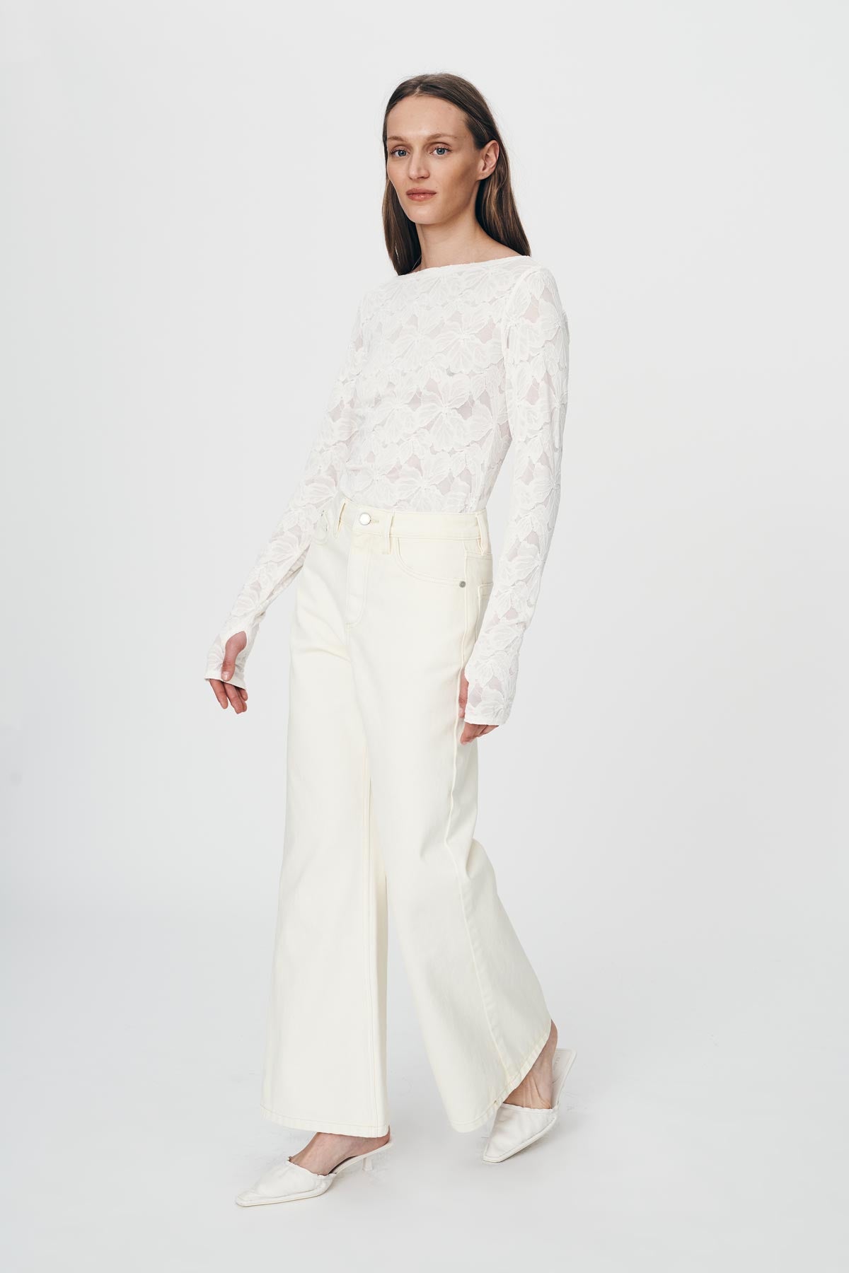 Molly Classic Jeans - Chalk