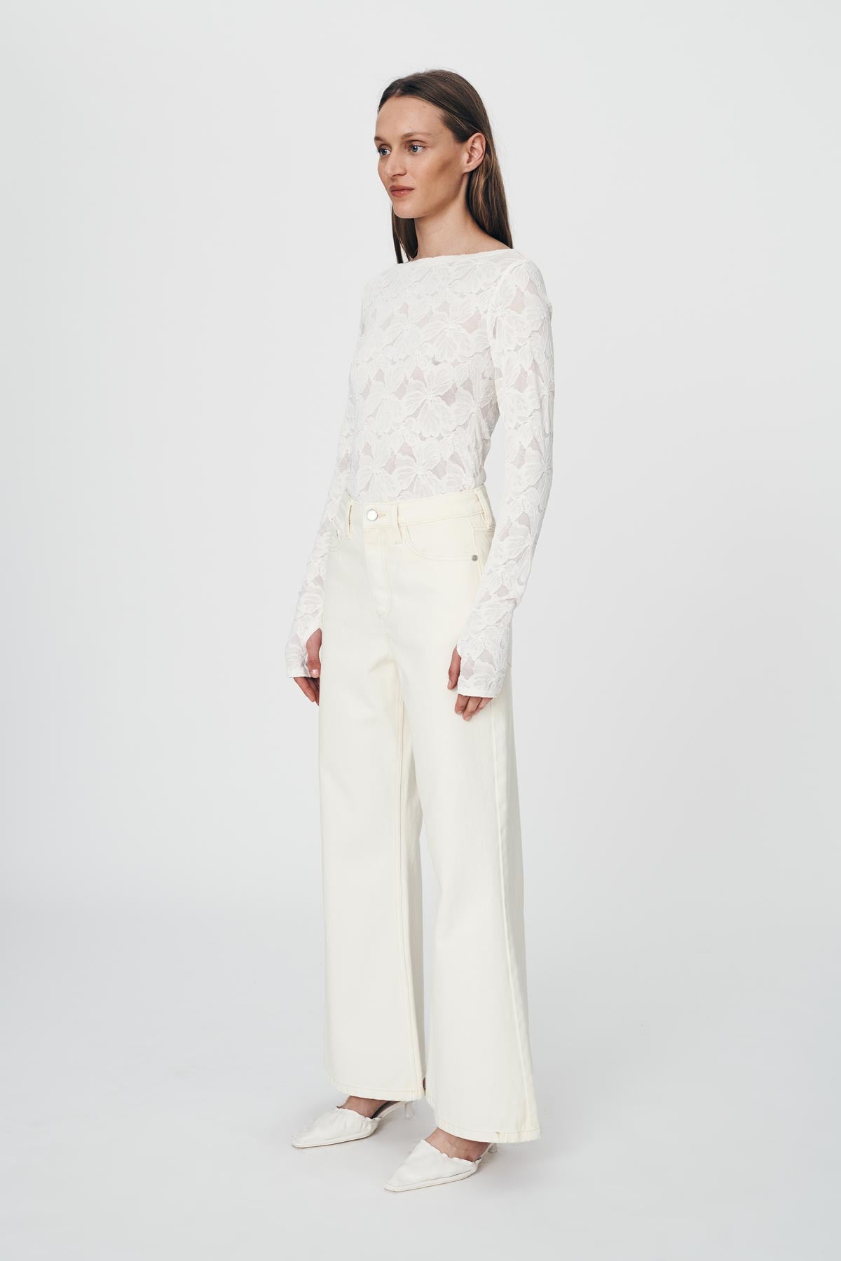 Molly Classic Jeans - Chalk