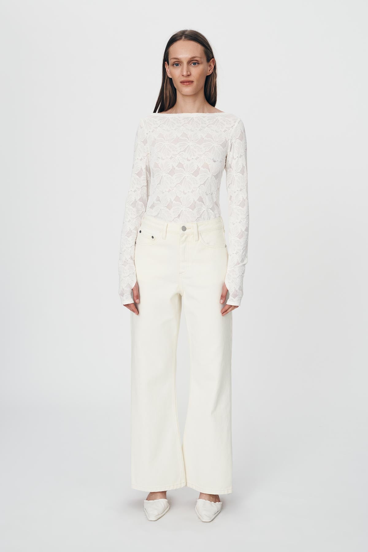 Molly Classic Jeans - Chalk