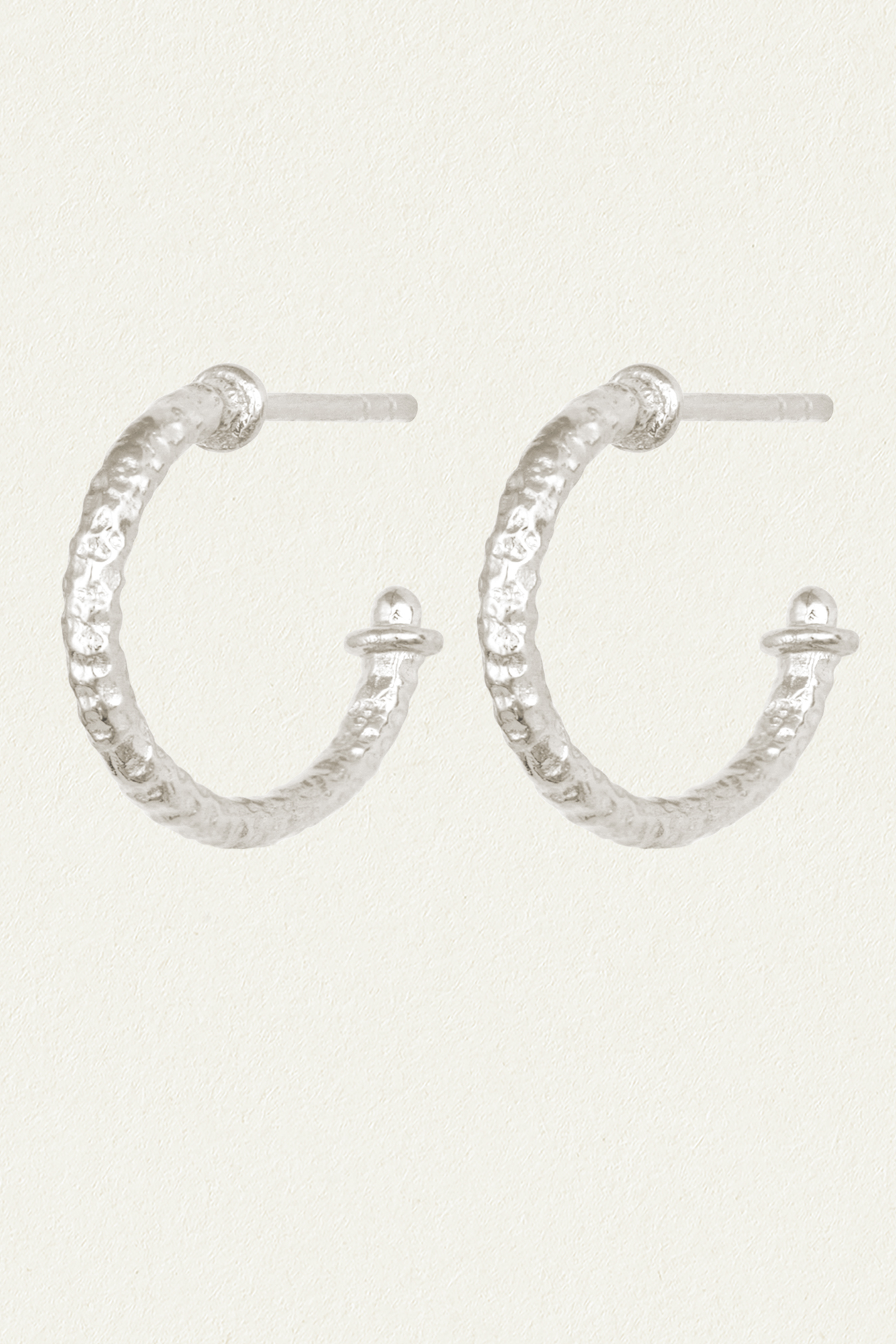 Molten Hoop Earrings - Silver