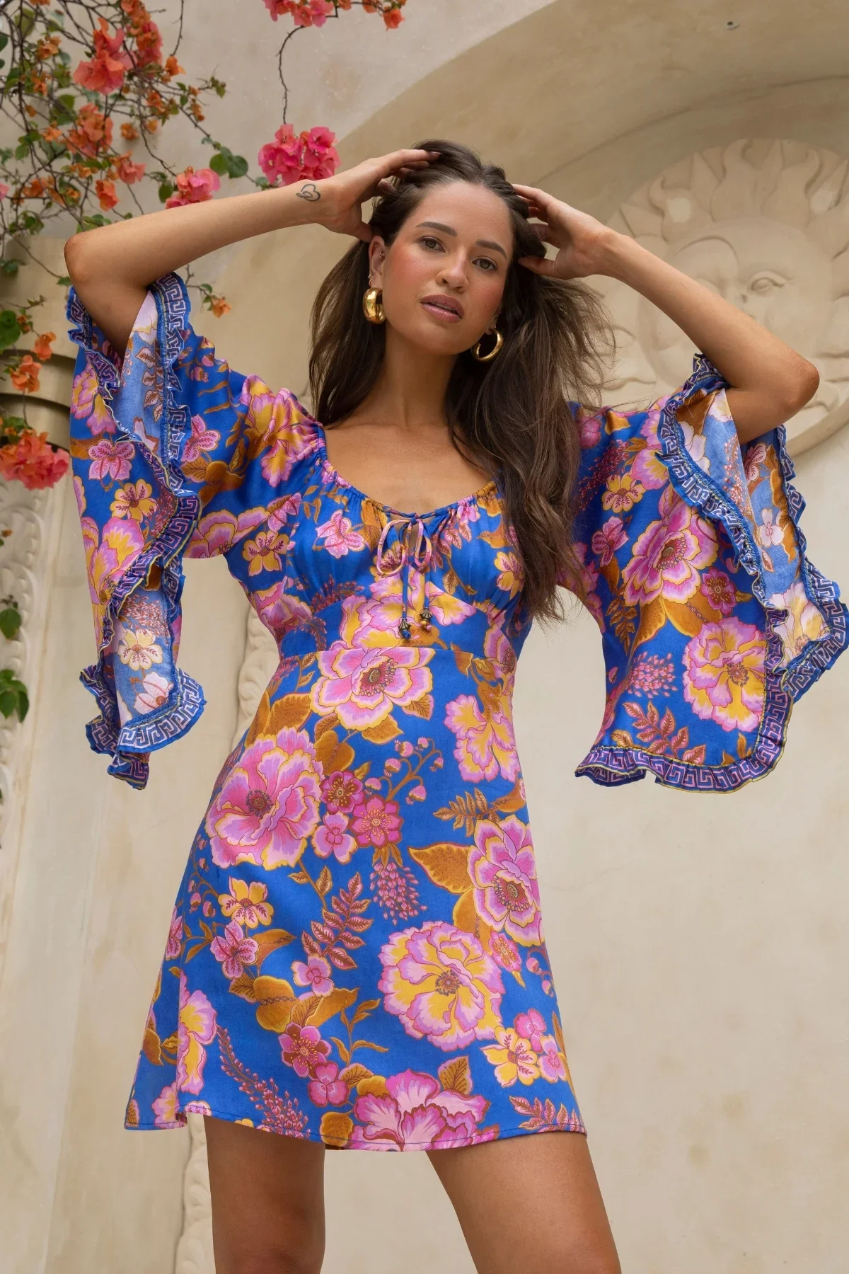 Tessa Mini Dress - Peony