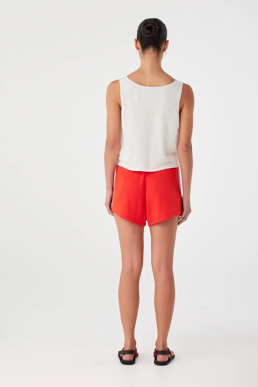 Pippa Drawstring Short - Hibiscus