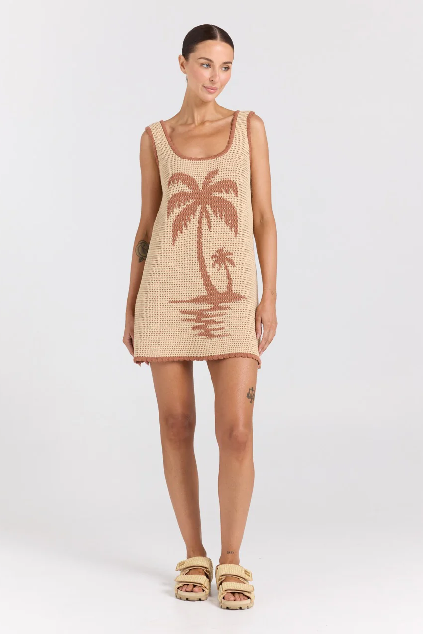 Palm Beach U Knit Dress- Sand