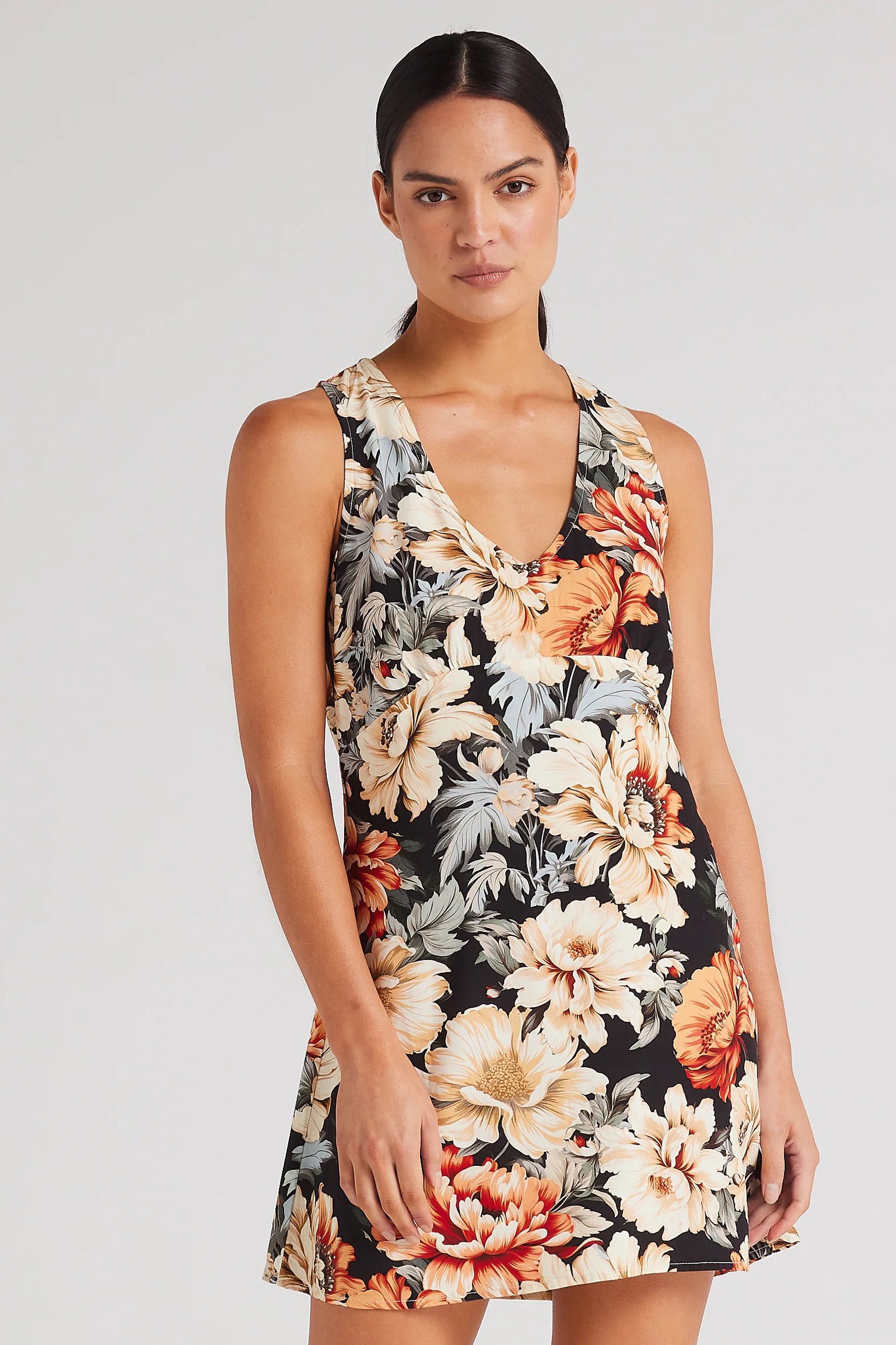 Panama V Bias Dress - Black