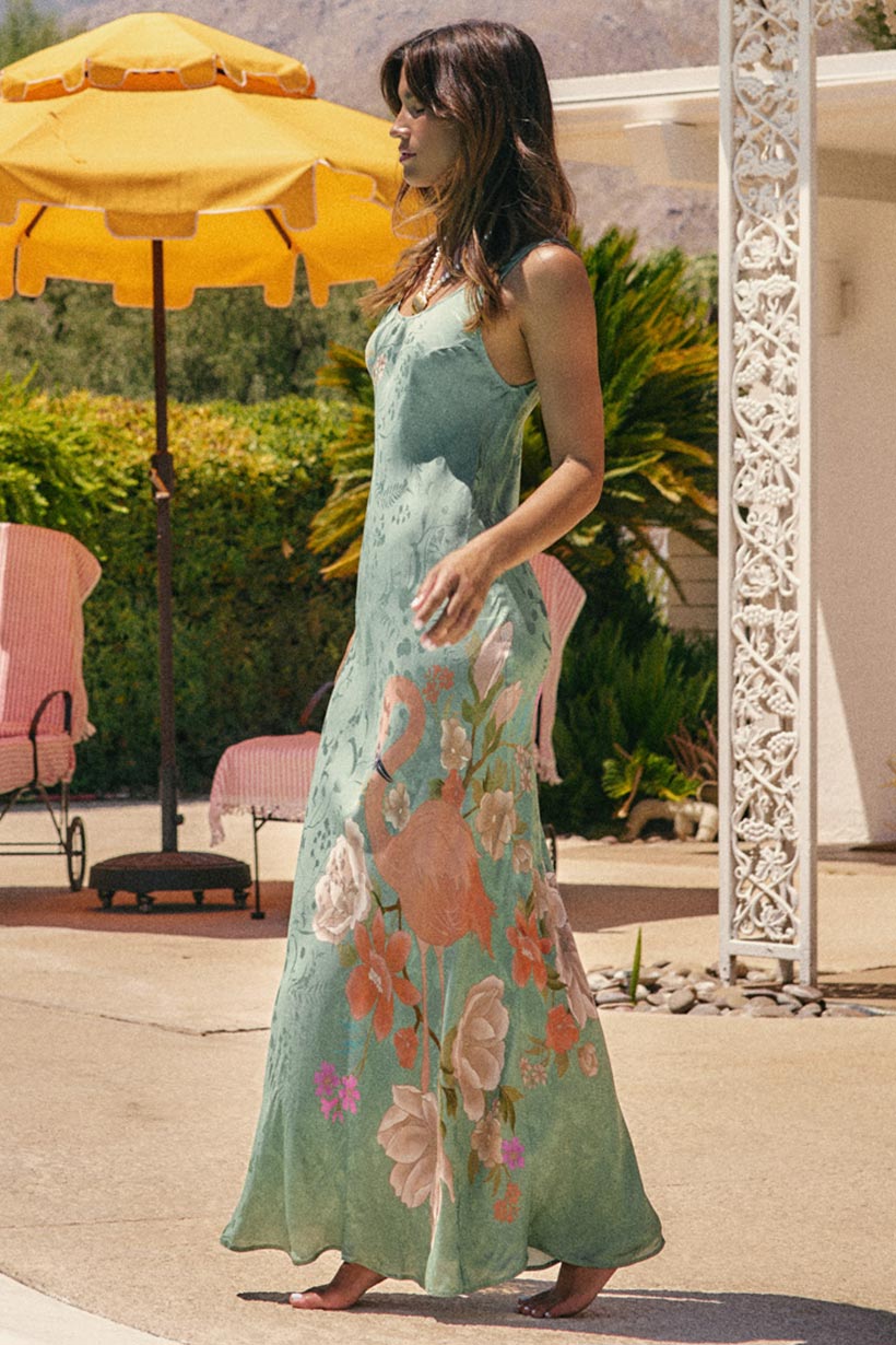 Floridian Bias Dress - Sage