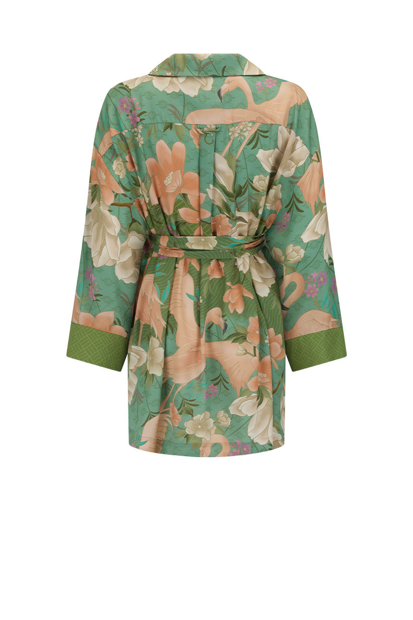 Floridian Shirt Dress - Sage