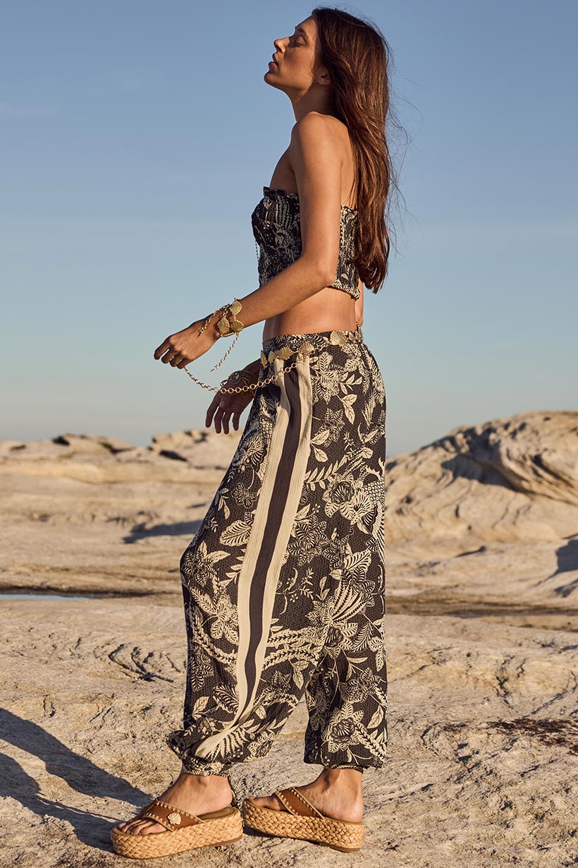 Volcano Goddess Harem Pant - Liquorice