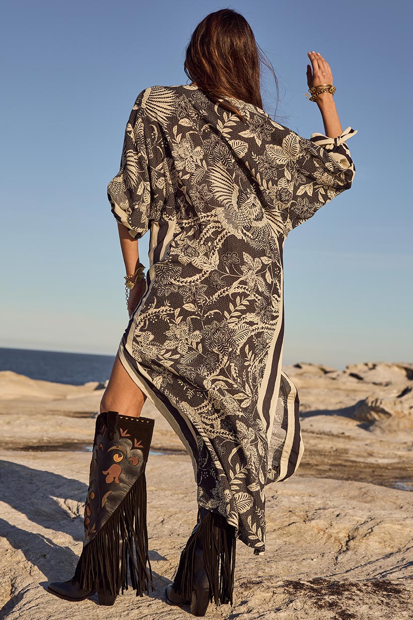 Volcano Goddess Kaftan - Liquorice
