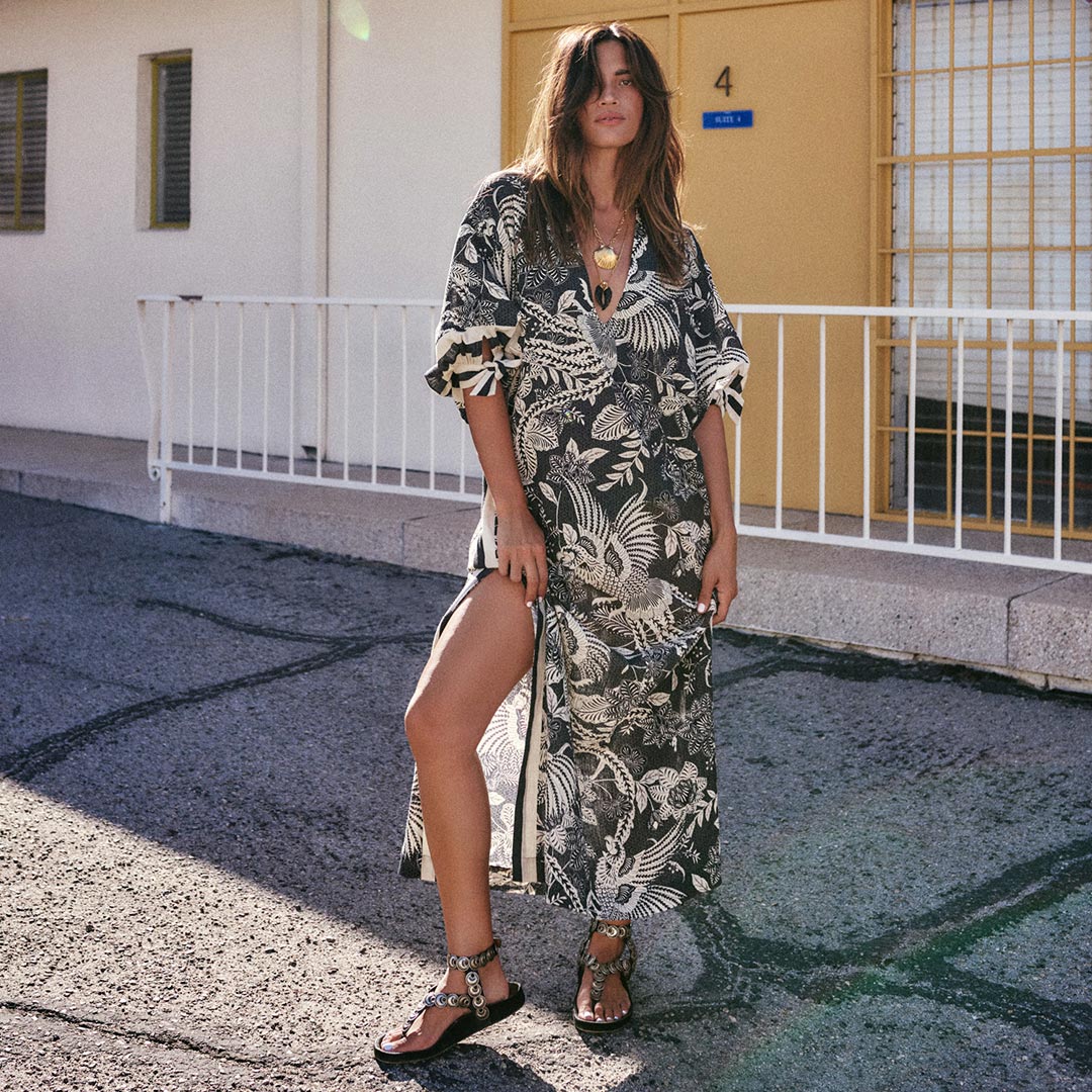 Volcano Goddess Kaftan - Liquorice