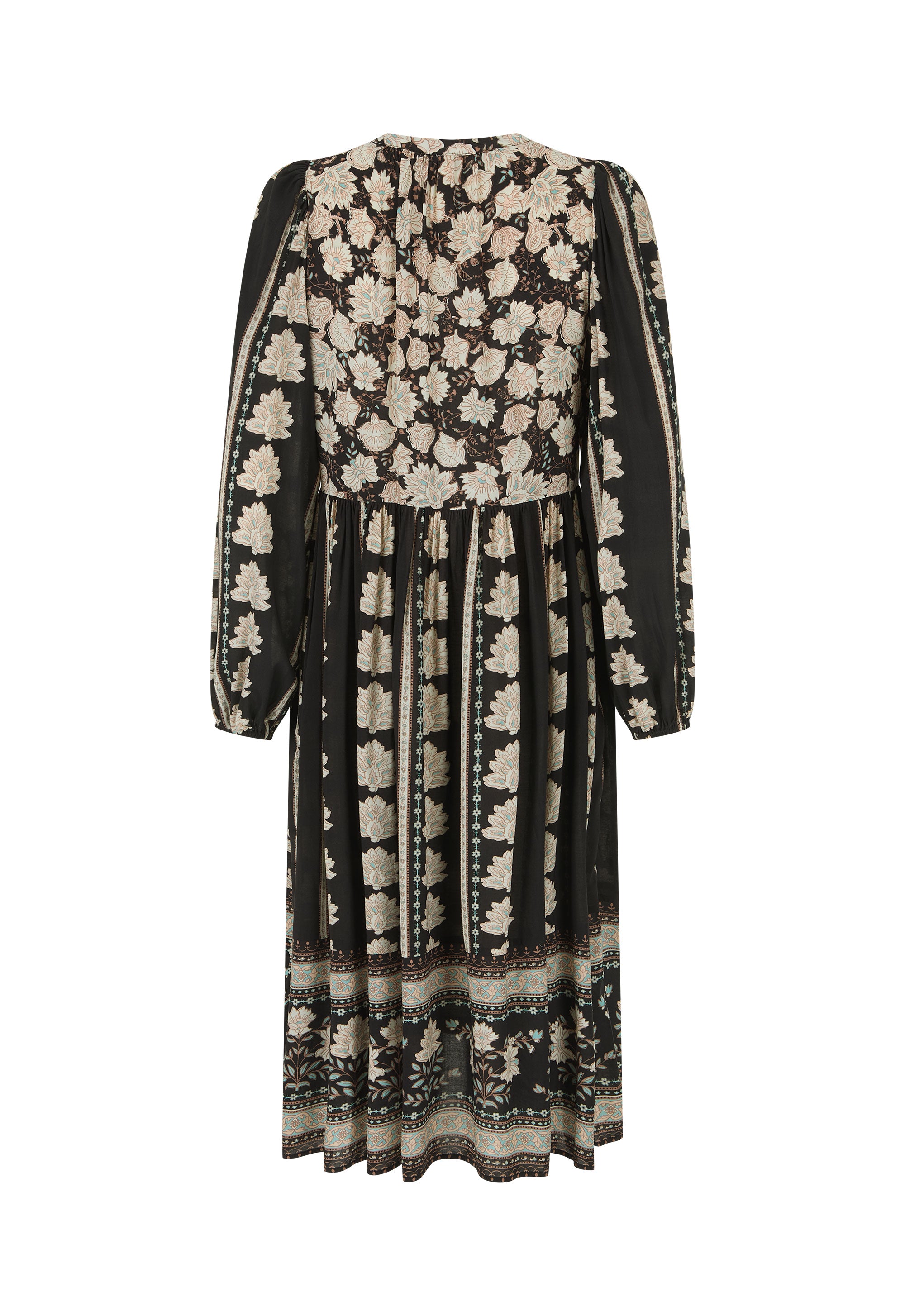 Petalwood Boho Midi Dress - Nightfall