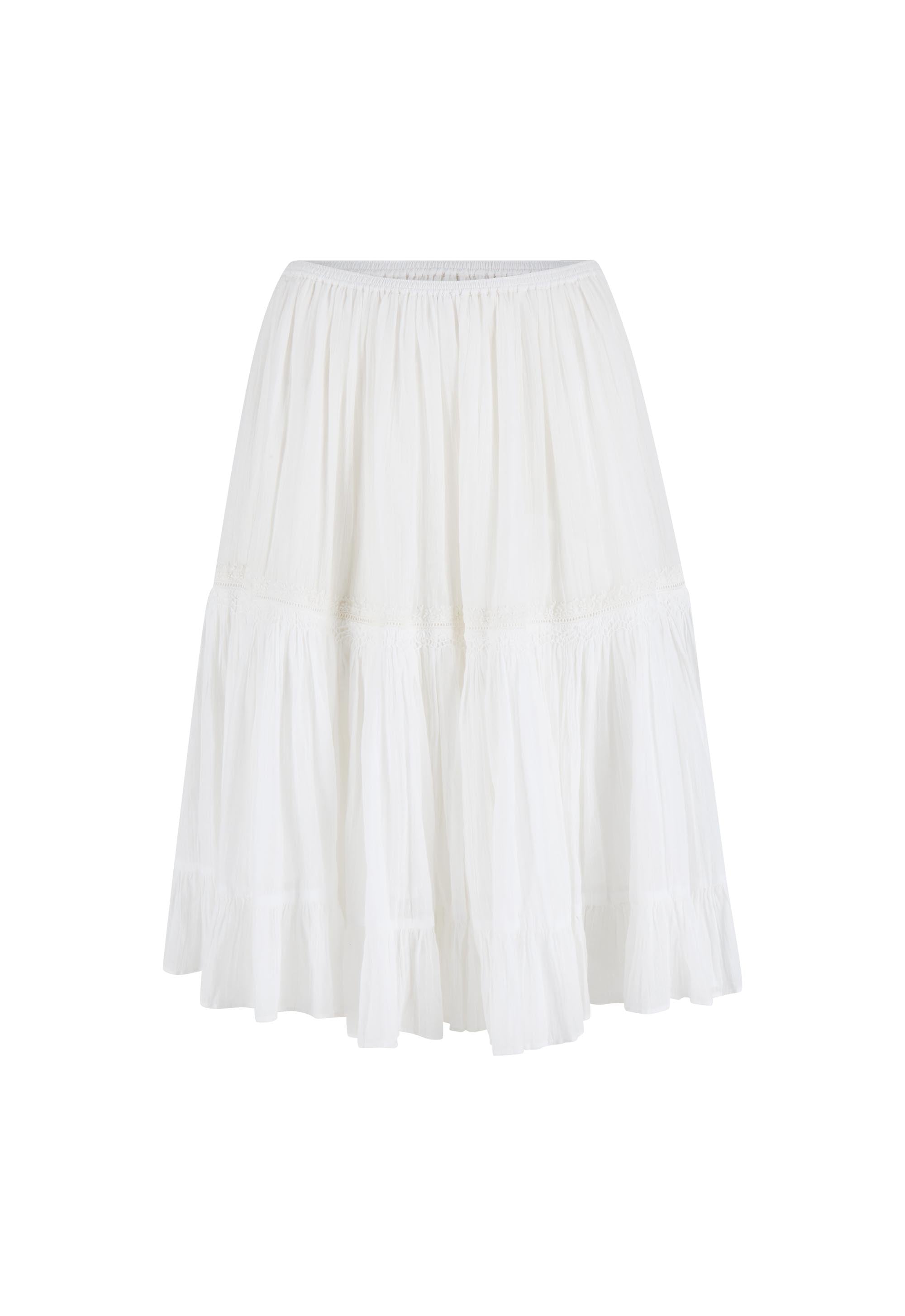 Prairie Midi Skirt - Whisper White