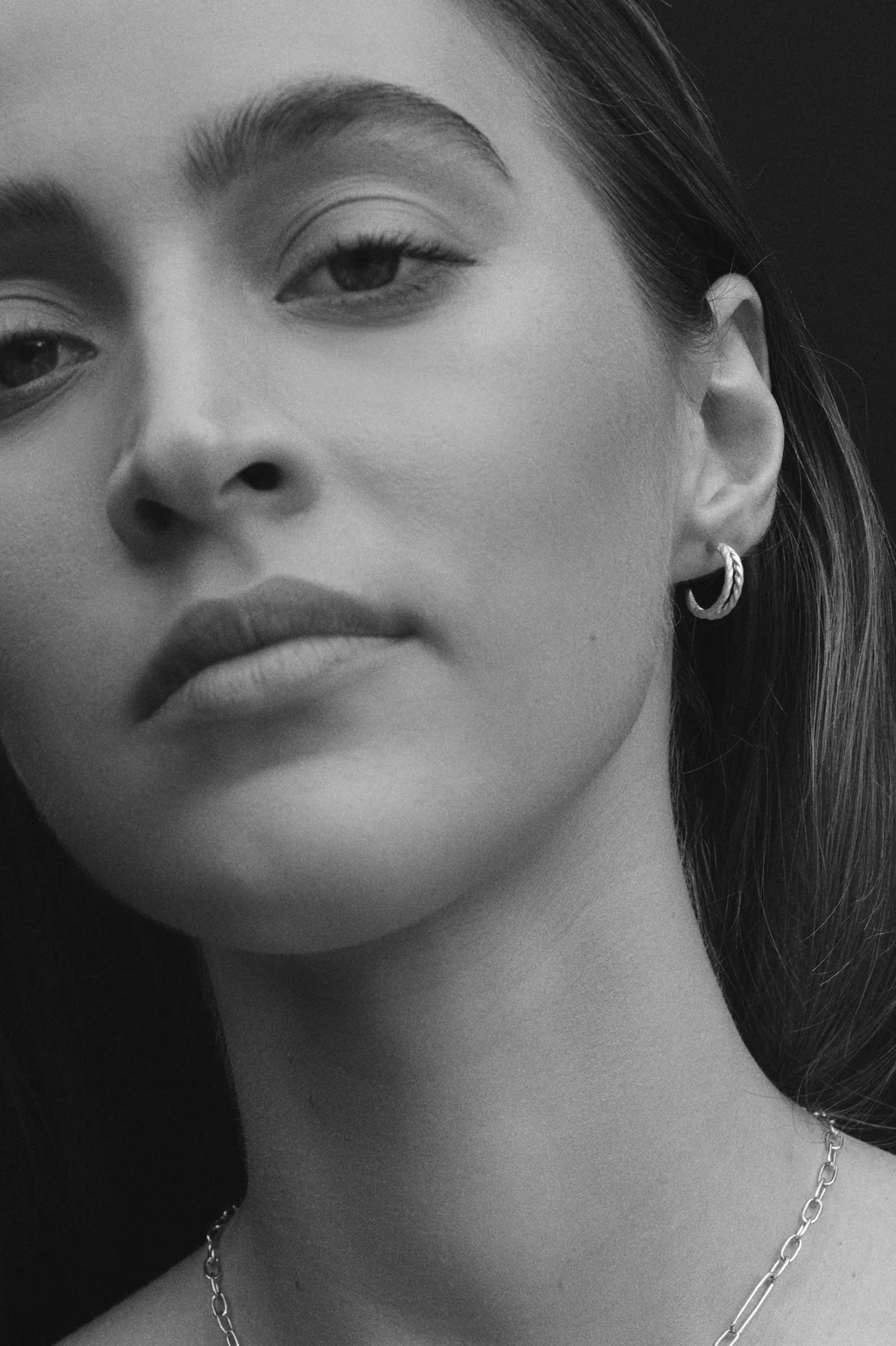 Priam Split Hoops - Silver