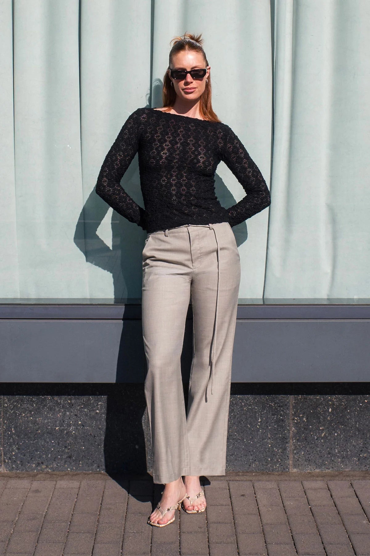 Samantha Clove Lace Top - Noir