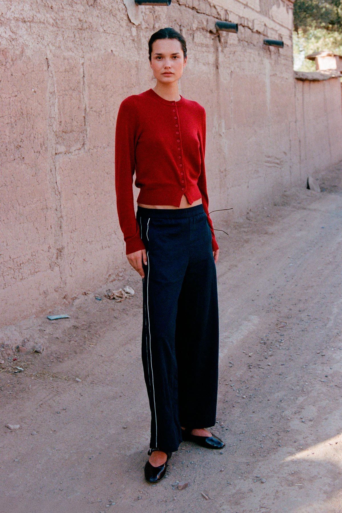 Kaia Linen Straight Pants - Ink
