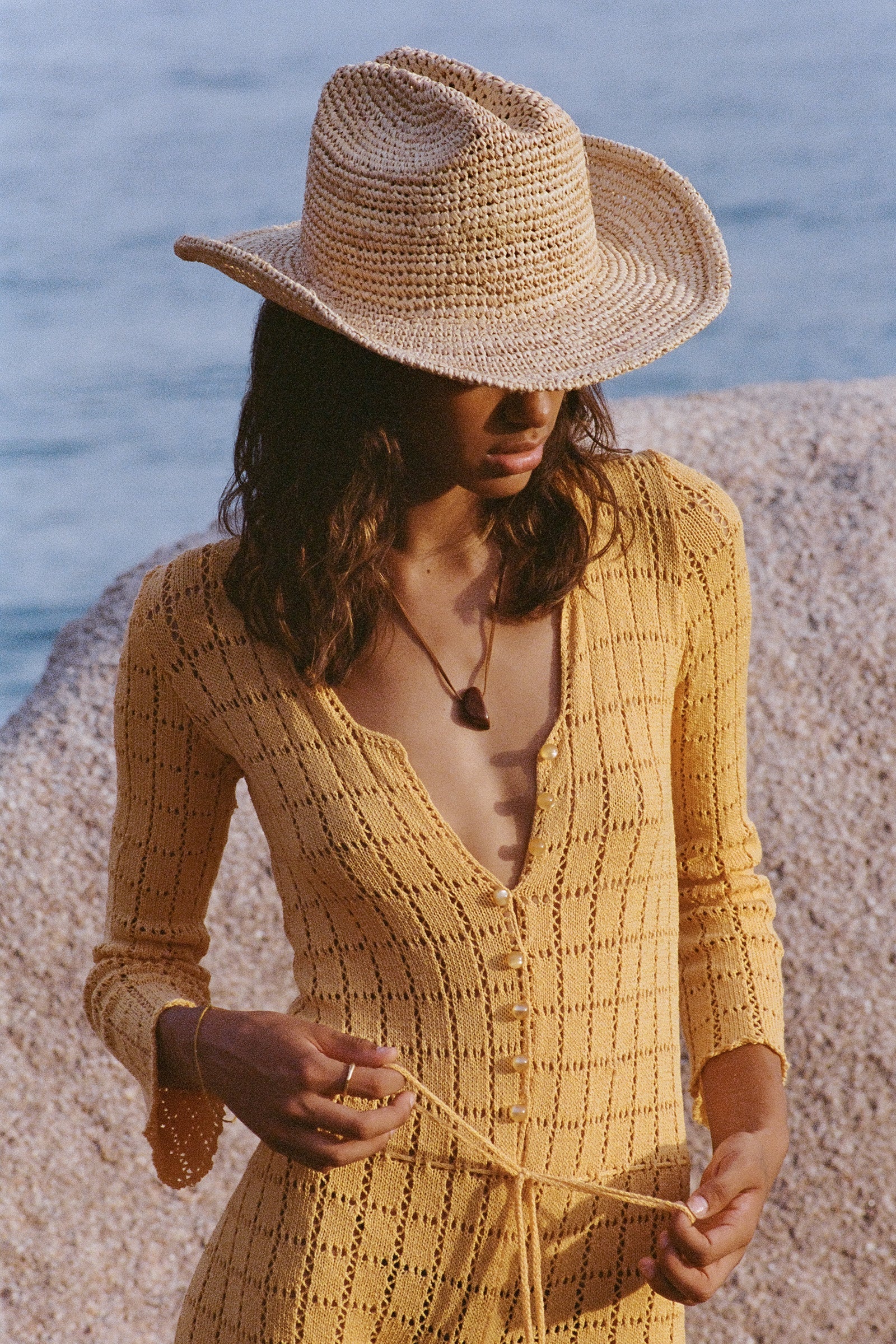 Raffia Cowboy Hat - Natural