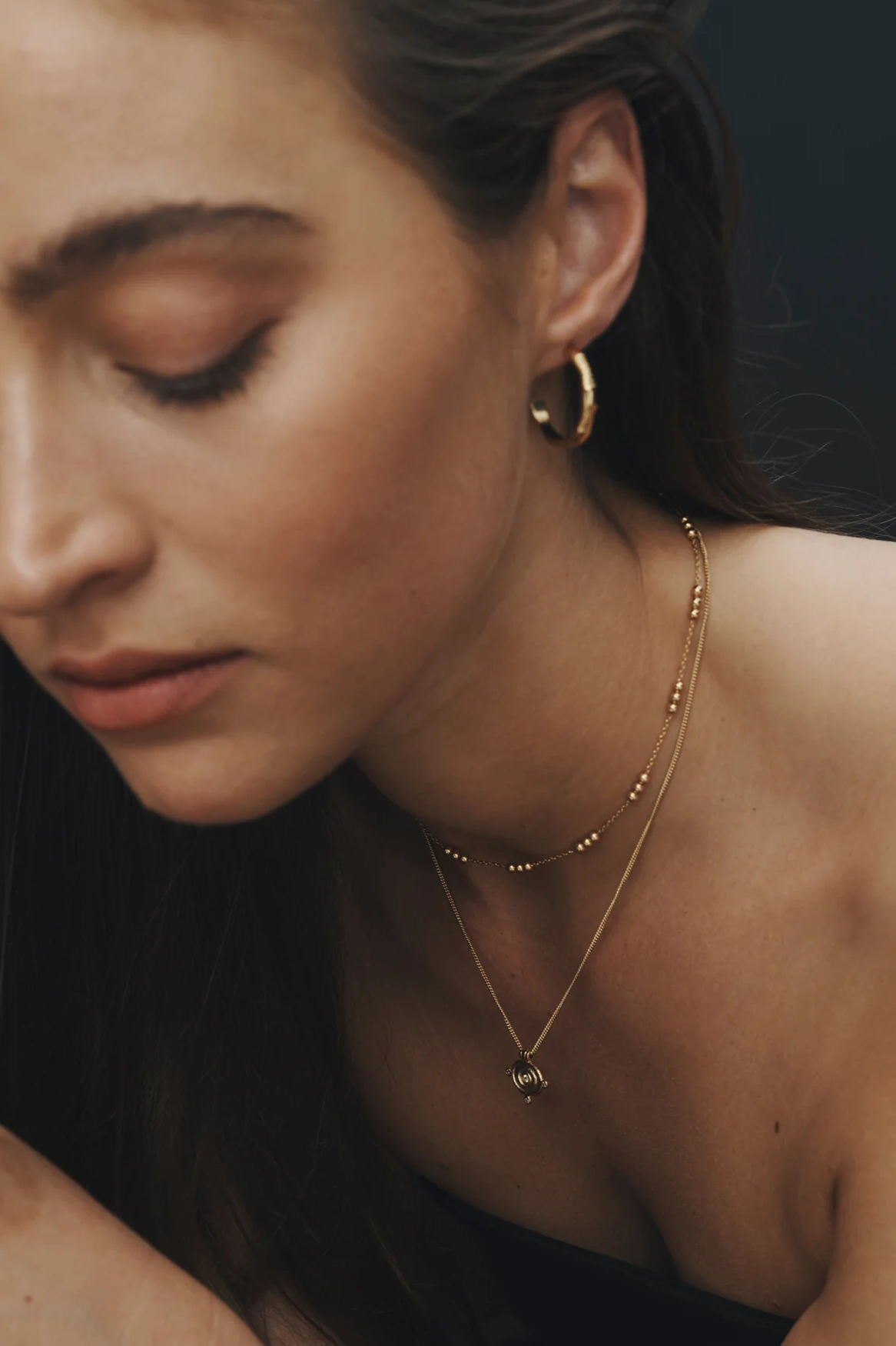 Reign Oval Necklace - Gold