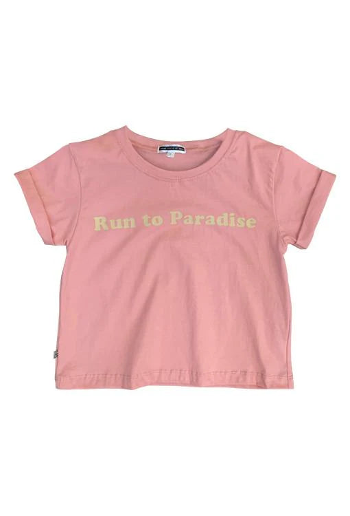 Run to Paradise Kids Tee - Tropical Punch