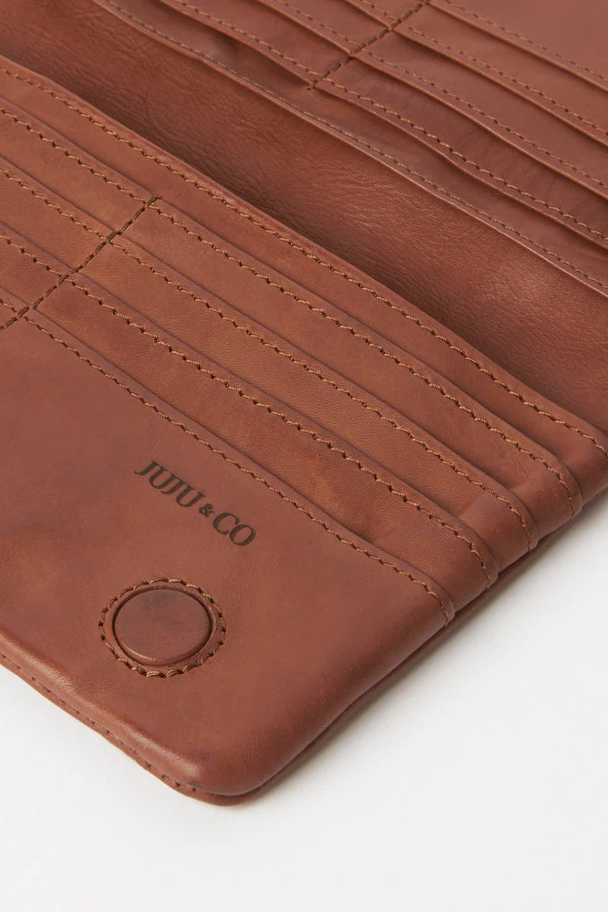 Capri Wallet Large - Cognac