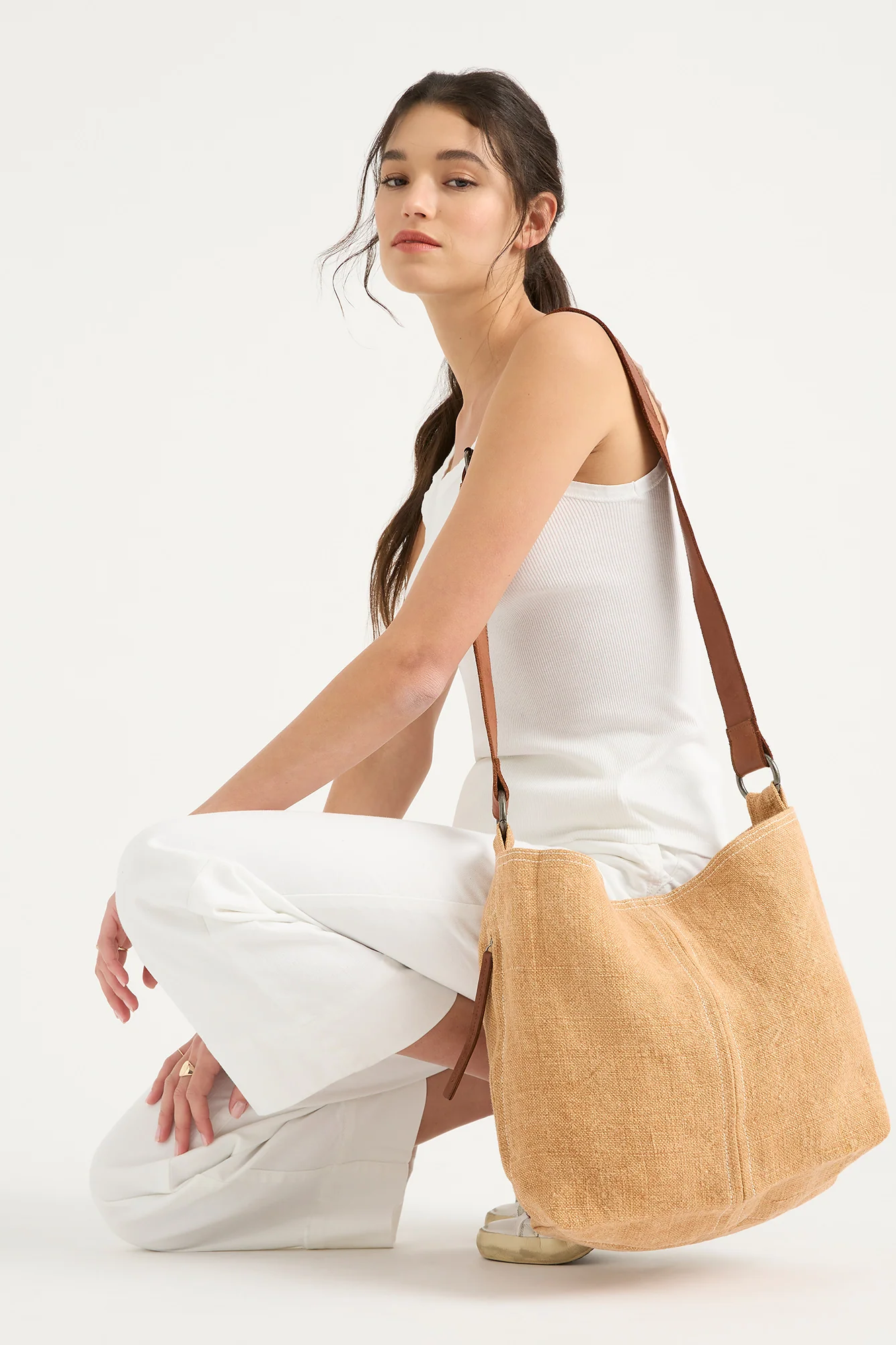 Juju & Co | Baby Jute Slouchy Bag - Terracotta