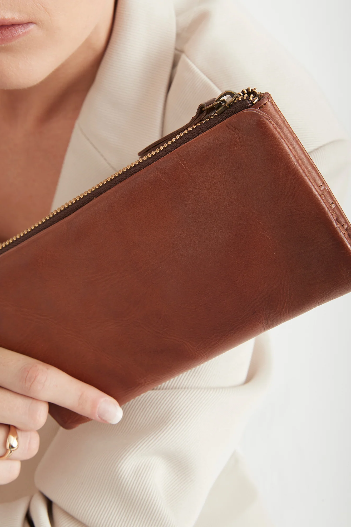 Capri Wallet Large - Cognac