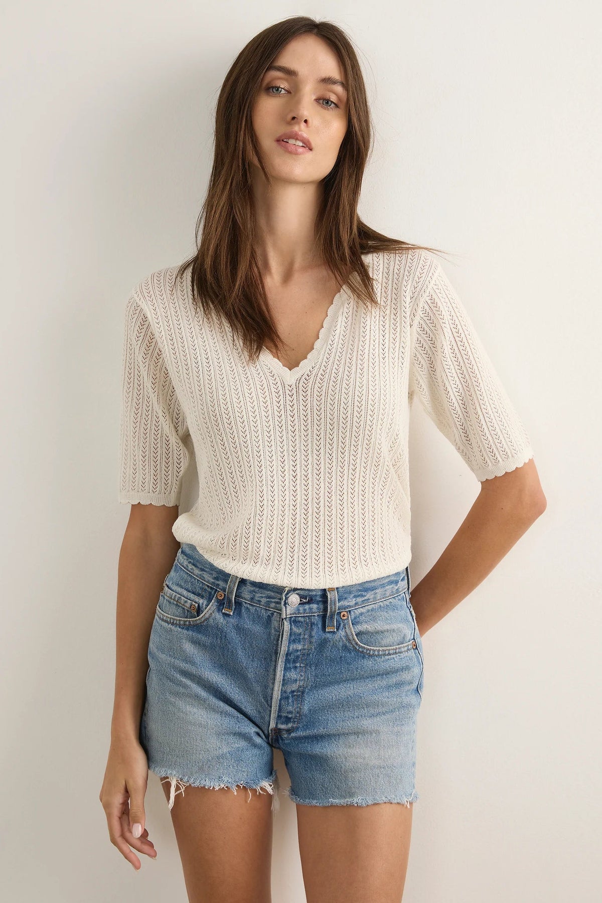Jude Knit Tee - White