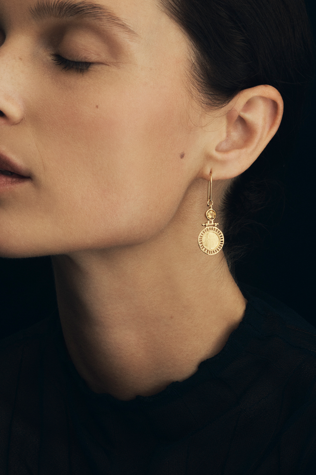 Solar Earrings  - Gold