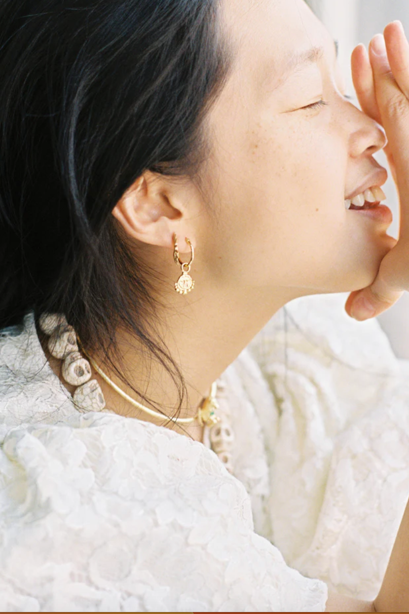 Gorgoneion Lion Hoops - Gold