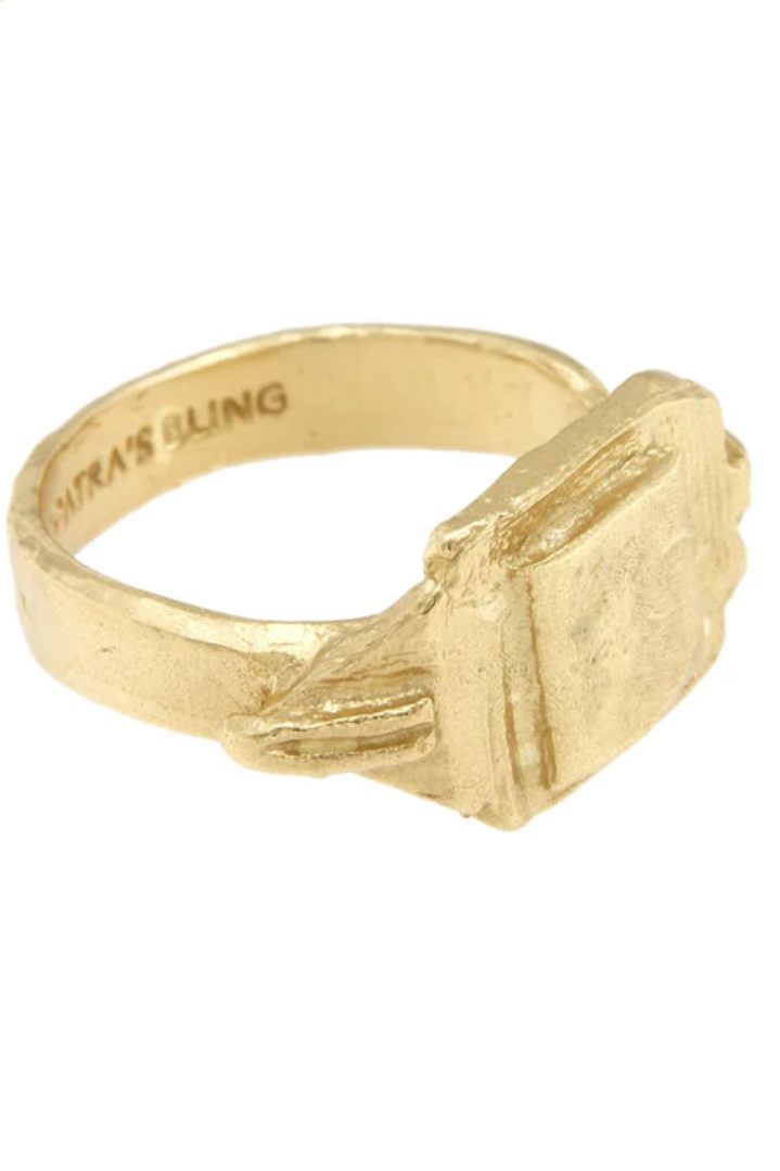 Cleopatra's Bling | Signet Ring - Gold