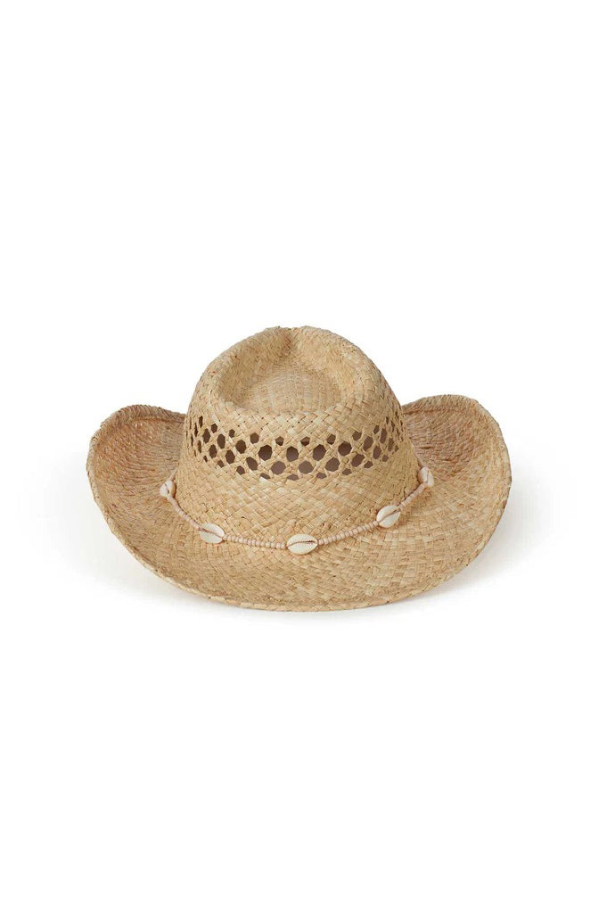 Seashells Cowboy Hat - Natural