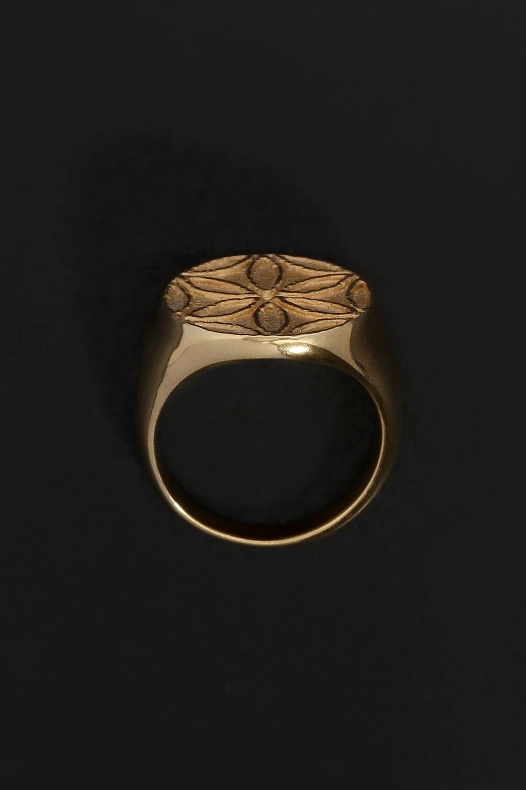 Seed Of Life Seal Ring - Gold
