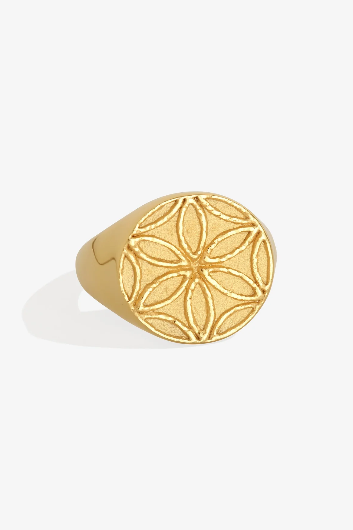 Seed Of Life Seal Ring - Gold