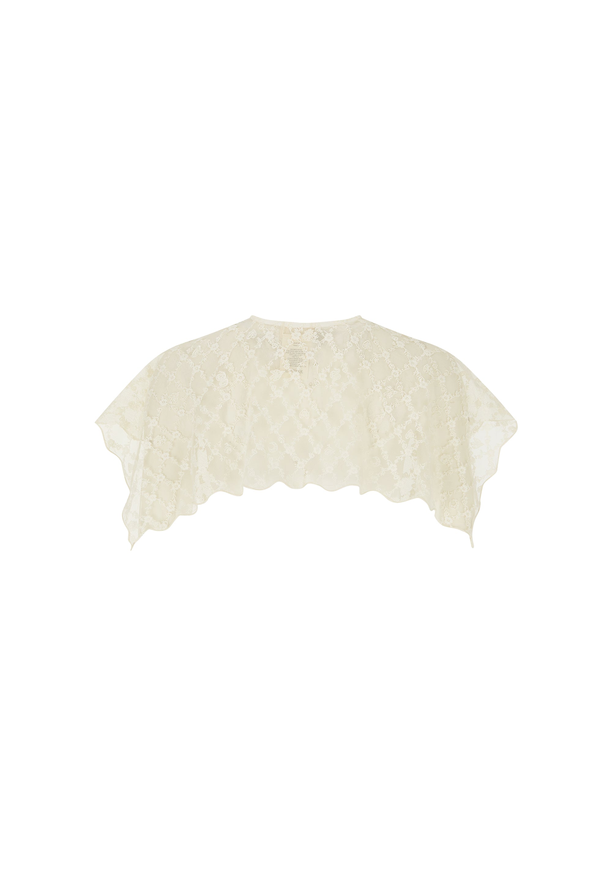 Serpent Lace Cape - Cream