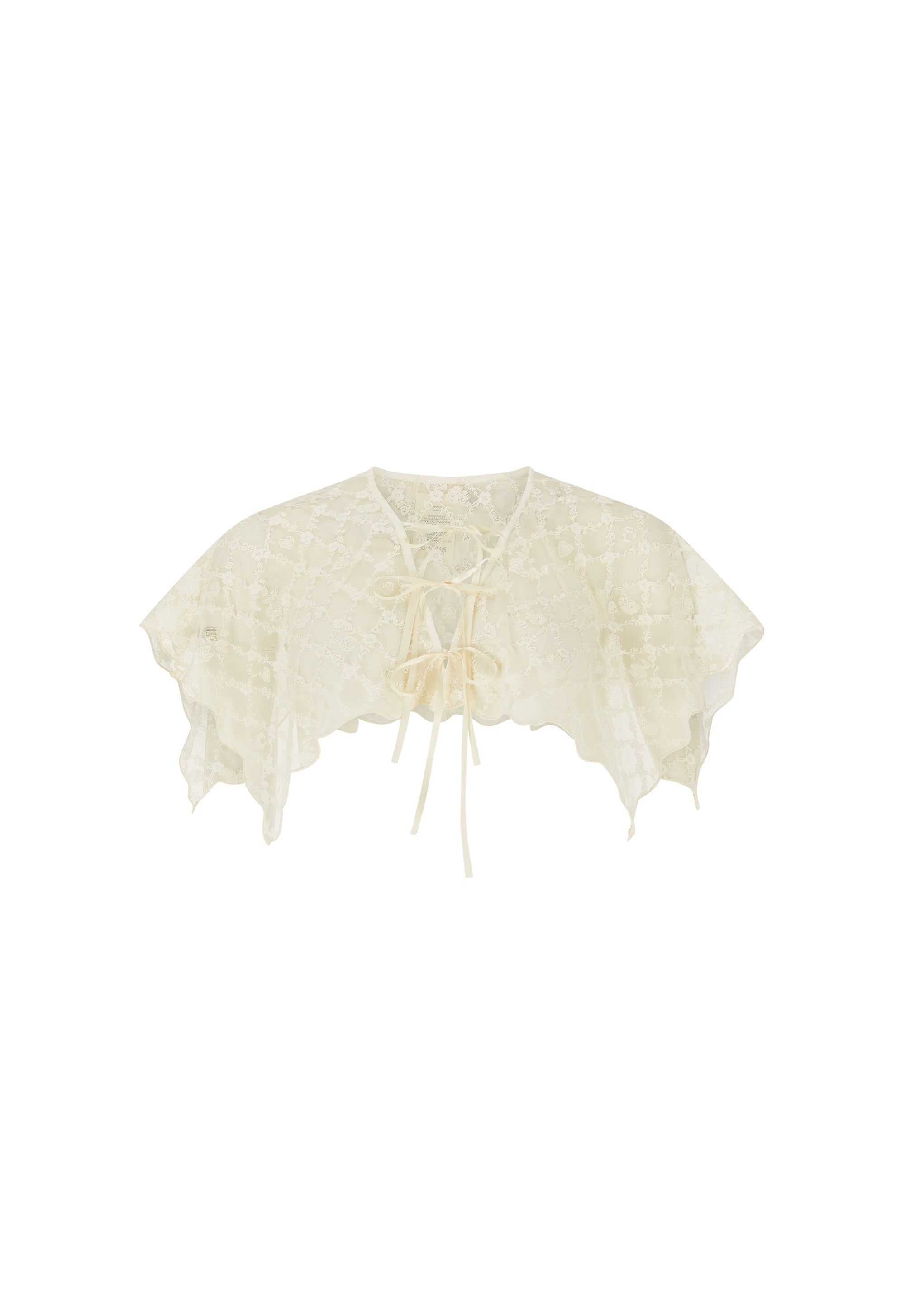 Serpent Lace Cape - Cream