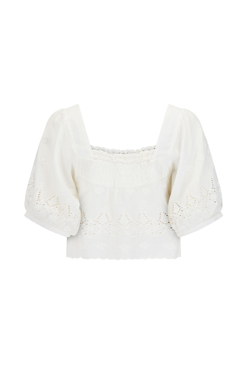 Maiden Lace Blouse - White