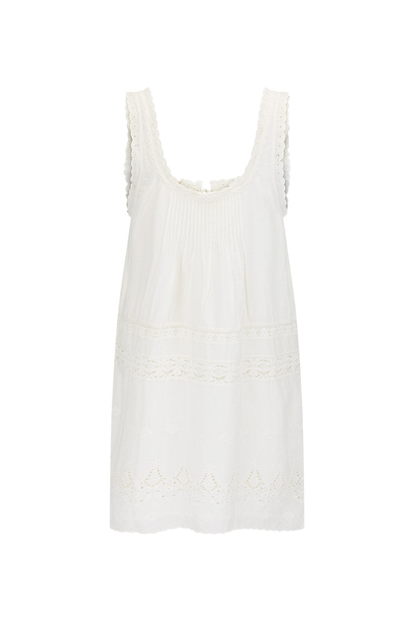 Maiden Lace Mini Dress - White