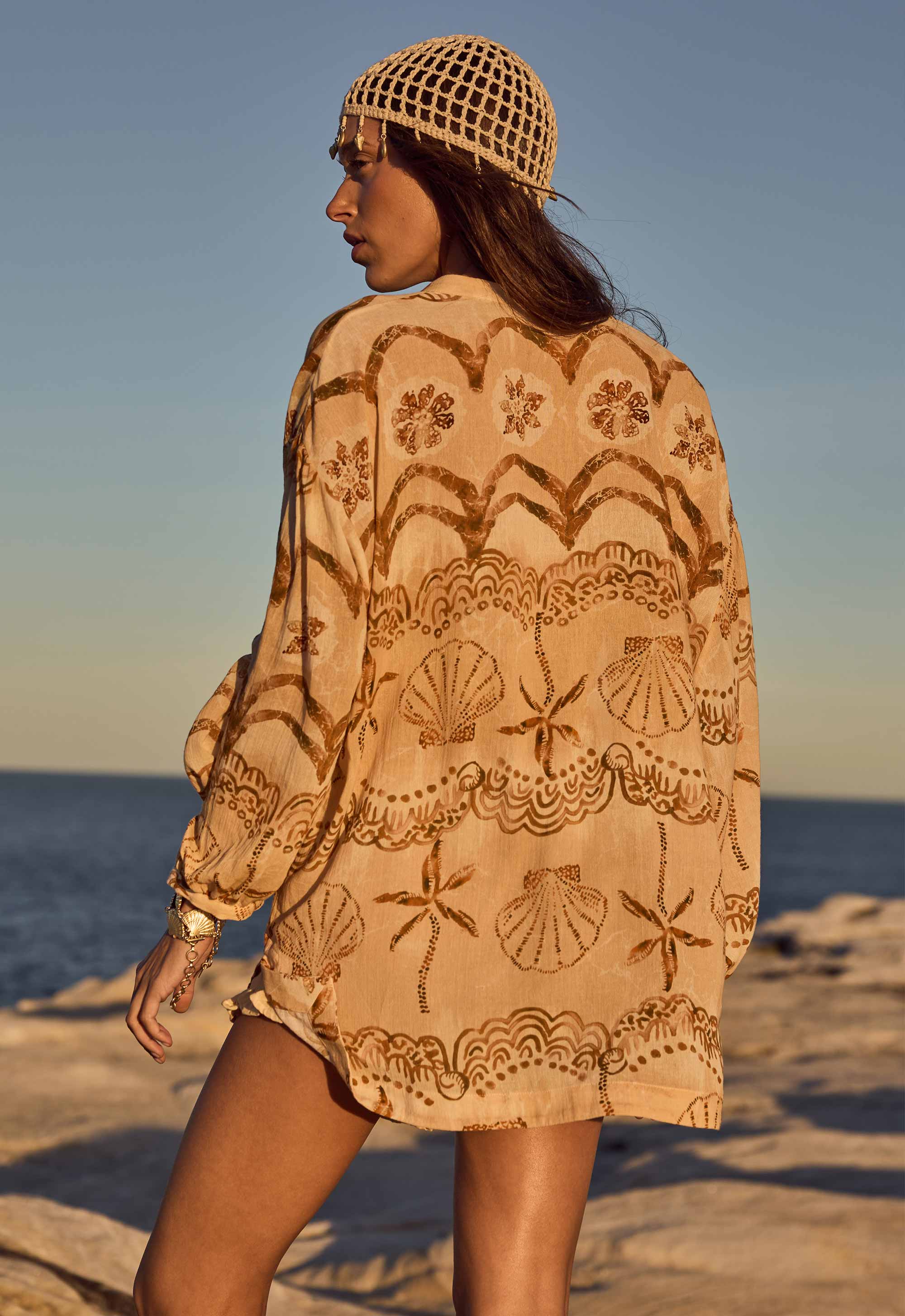 Mermaid Cove Shirt - Tan