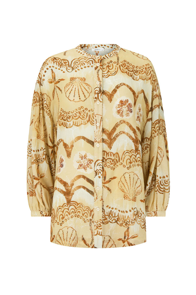 Mermaid Cove Shirt - Tan