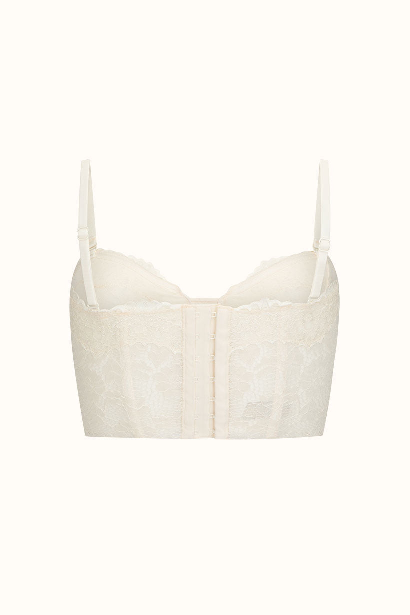 Lux Lisbon Lace Bustier - Vintage Cream
