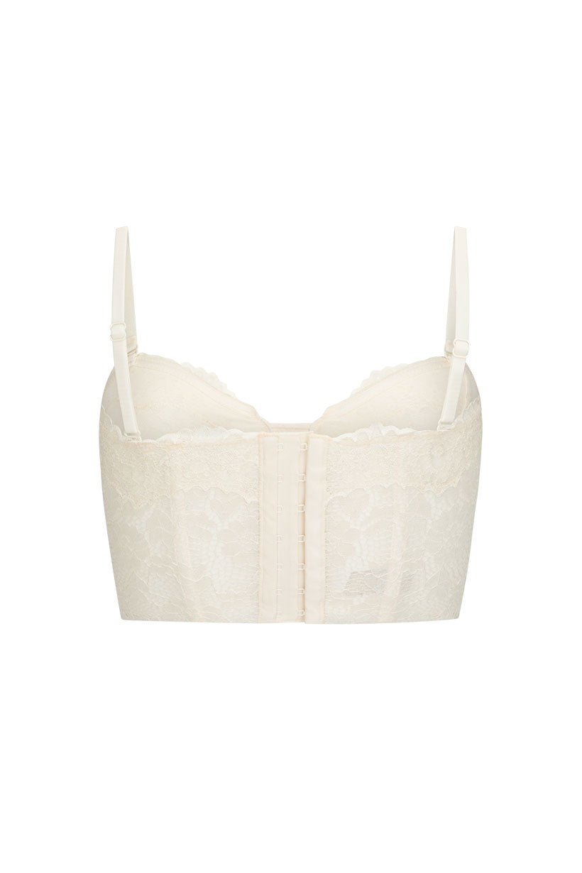 Lux Lisbon Lace Bustier - Vintage Cream