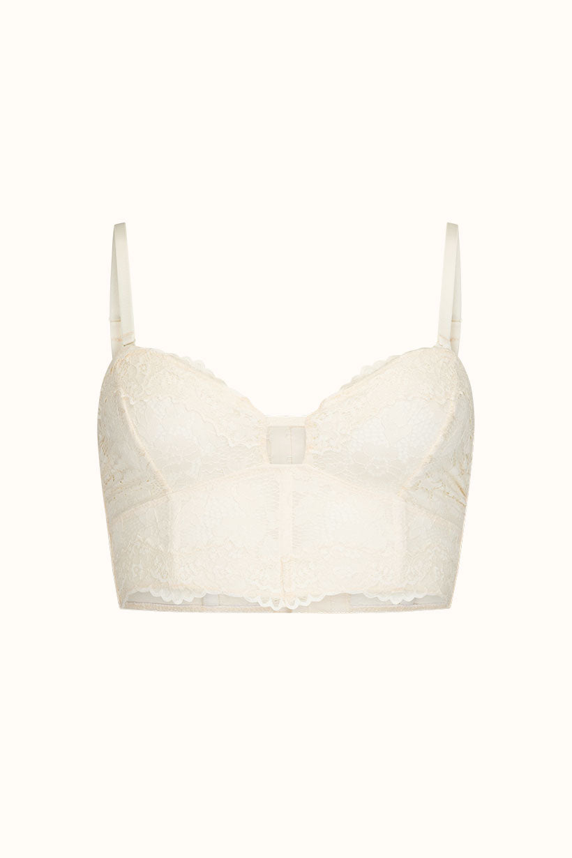Lux Lisbon Lace Bustier - Vintage Cream
