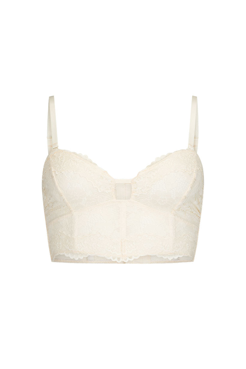 Lux Lisbon Lace Bustier - Vintage Cream