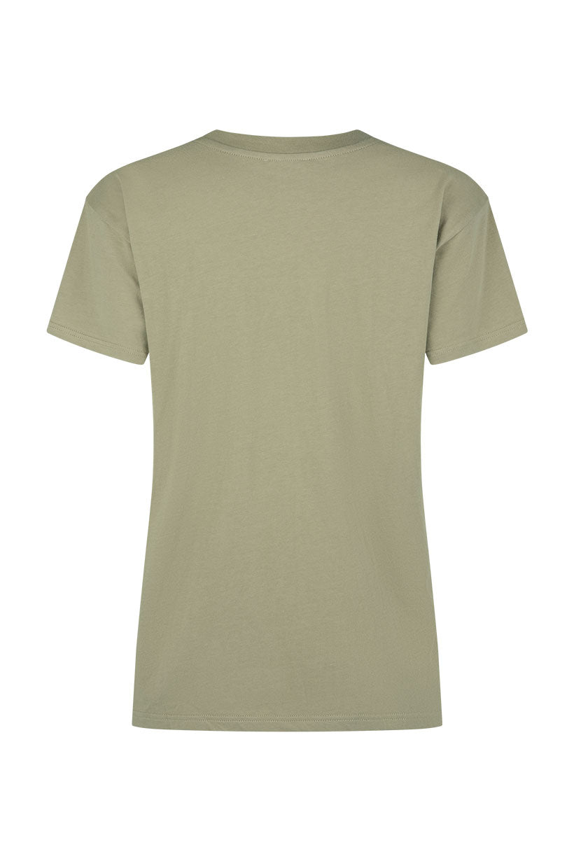 Mermaid Truckstop Biker Tee - Khaki