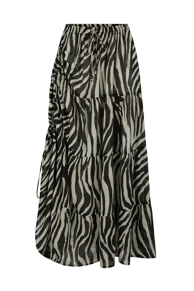 Zevra Peasant Skirt - Washed Charcoal