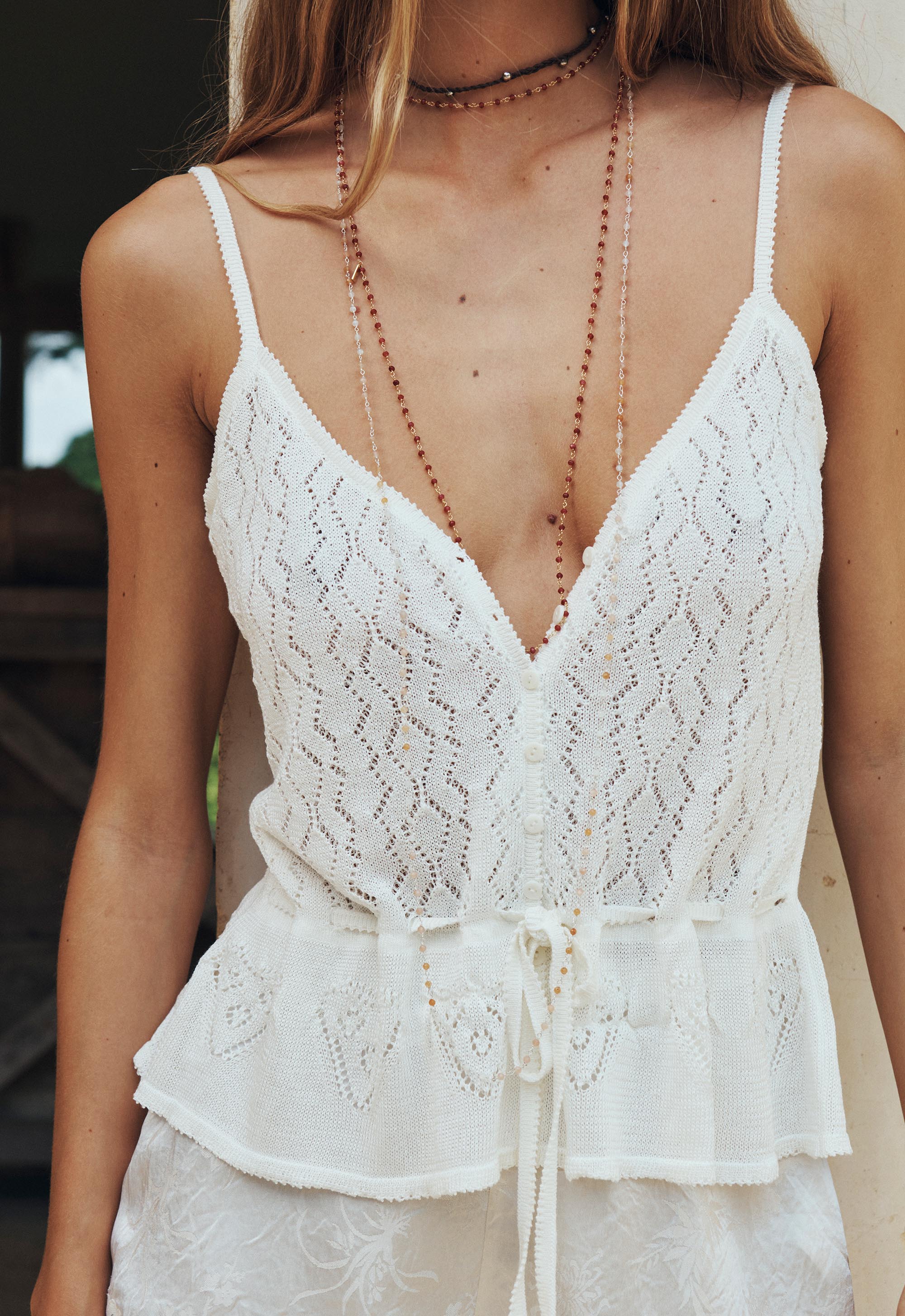 Jessa Pointelle Cami - Vintage Cream