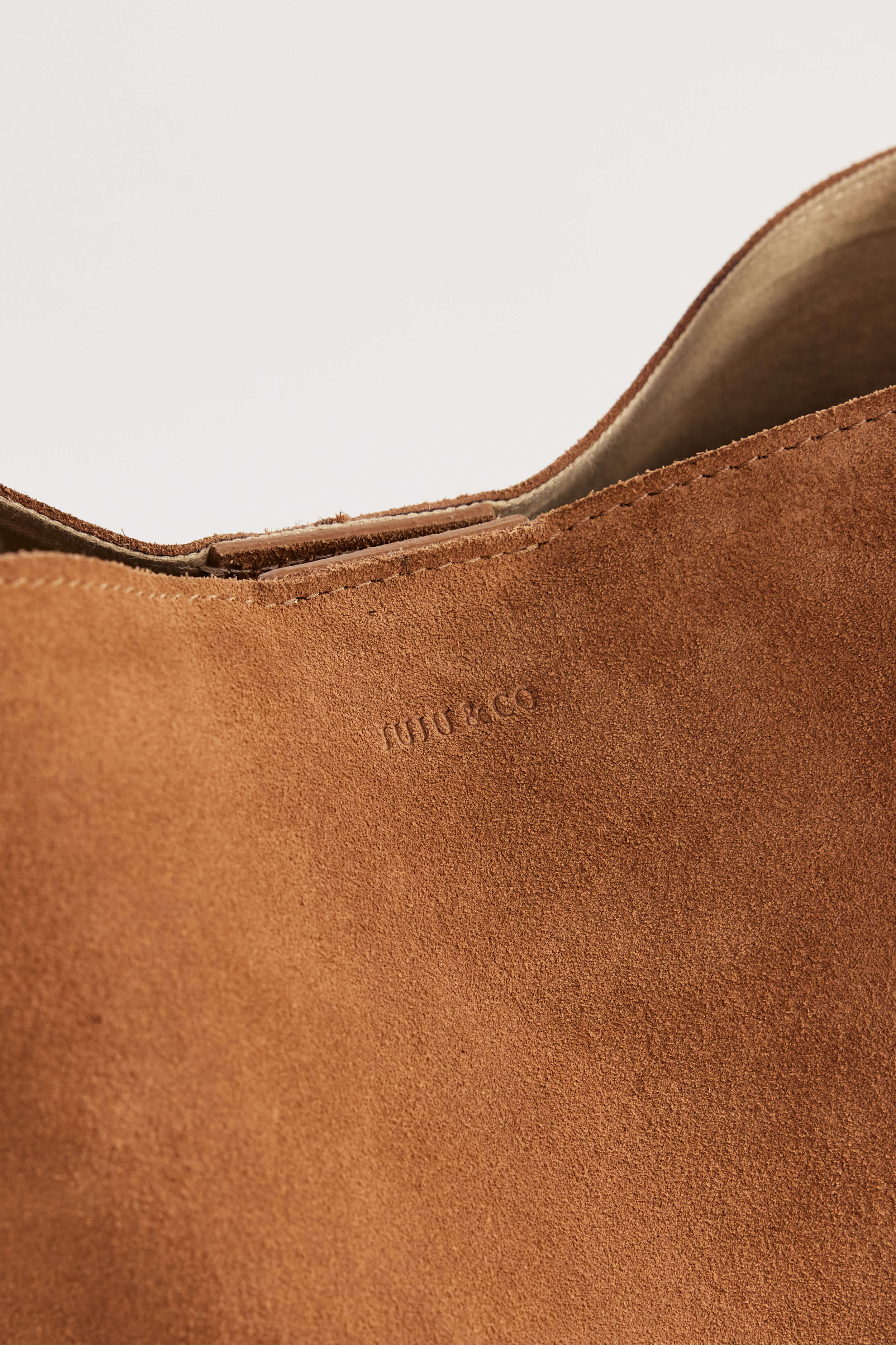 Suede Cabas Tote - Camel