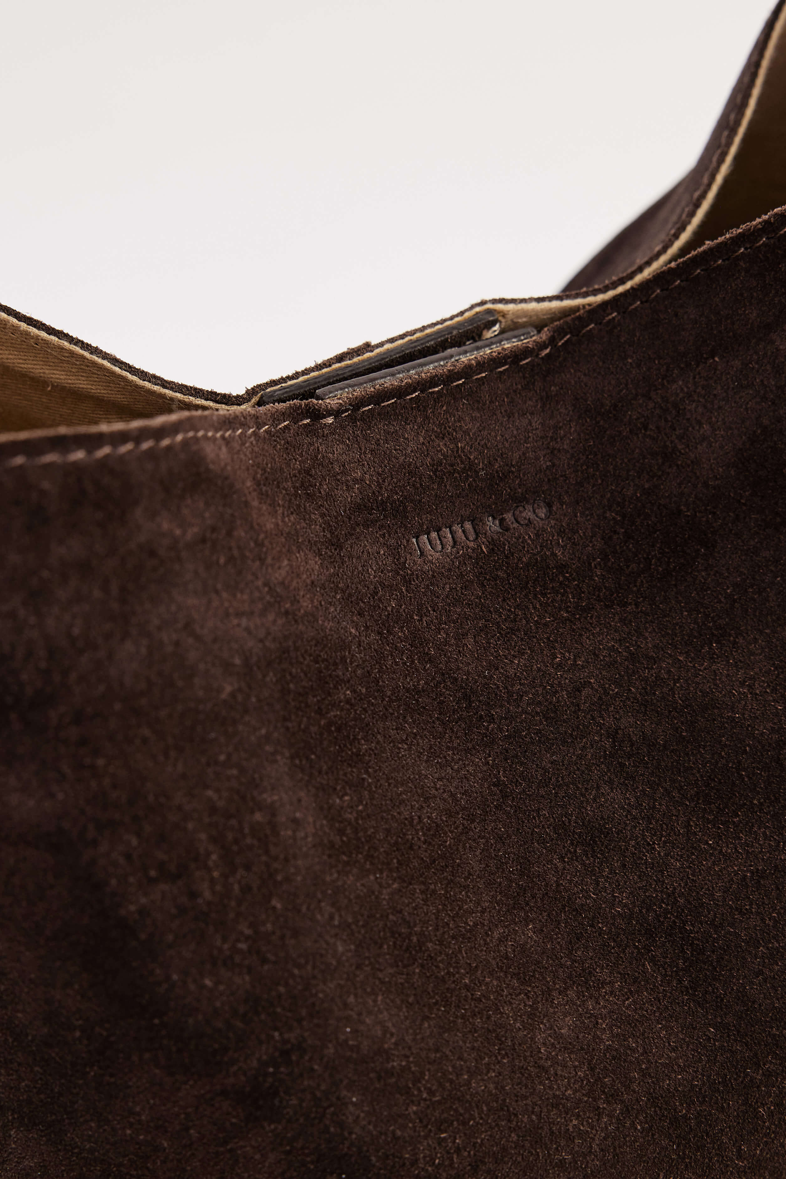 Suede Cabas Tote - Chocolate