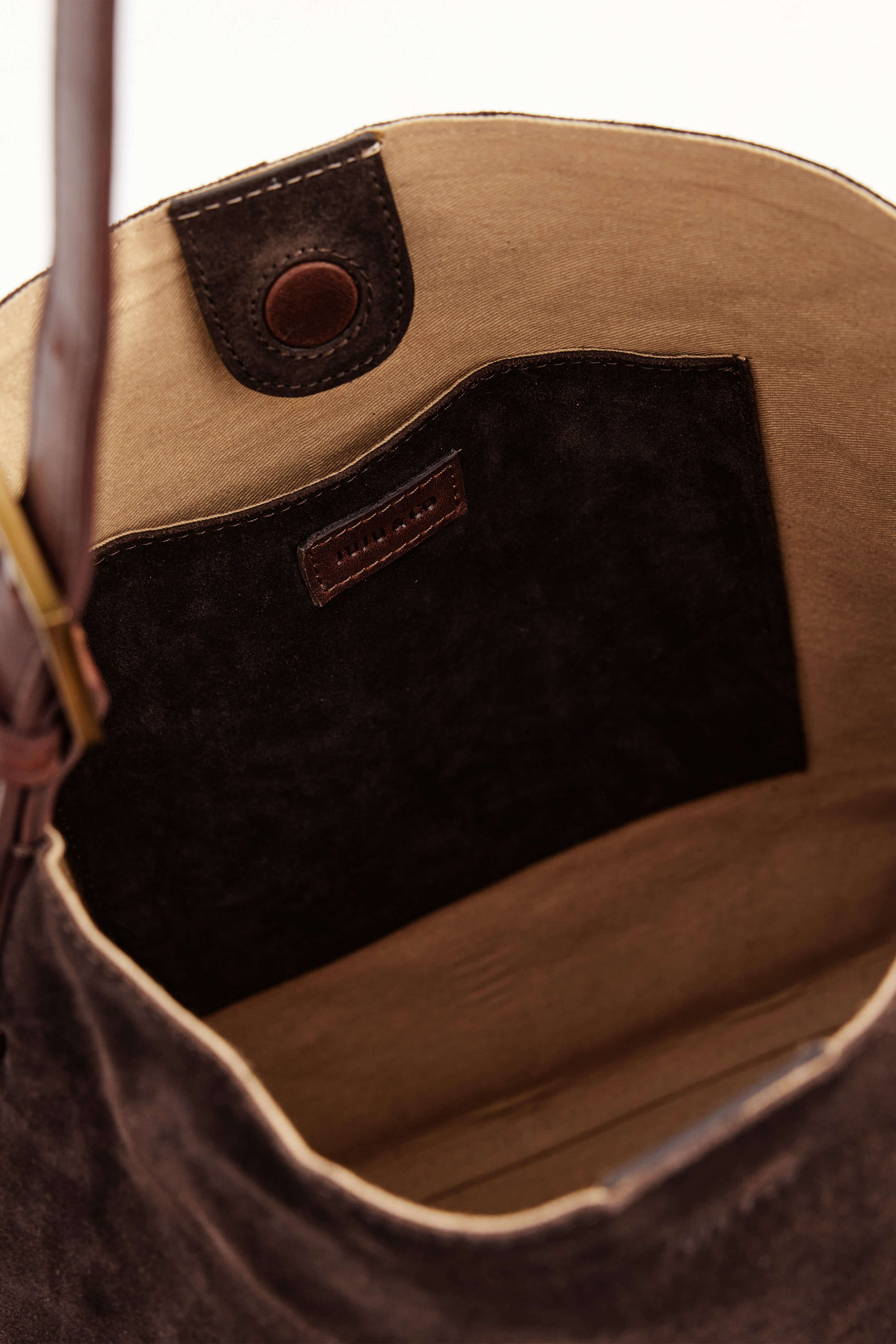 Suede Cabas Tote - Chocolate